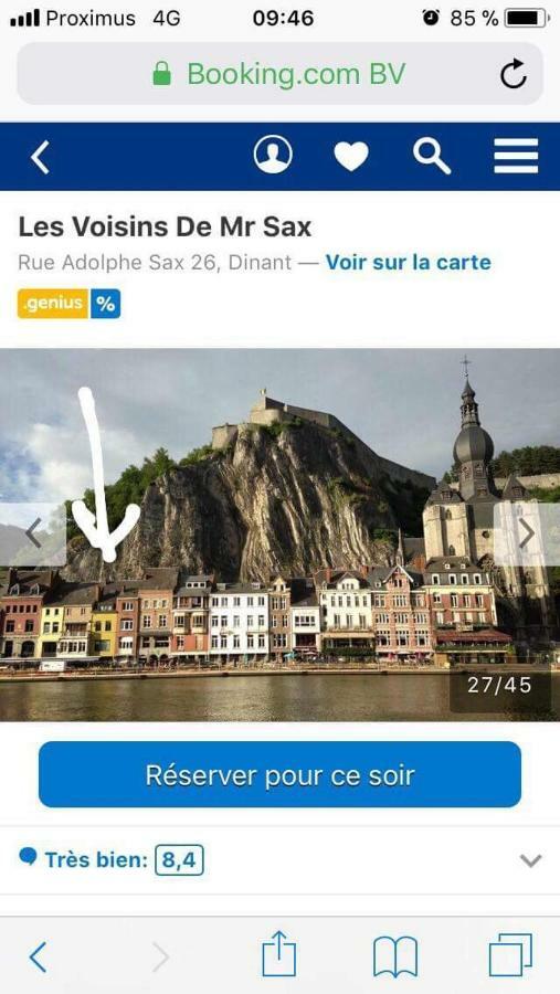Les Voisins De Mr Sax Hotel Динант Екстериор снимка